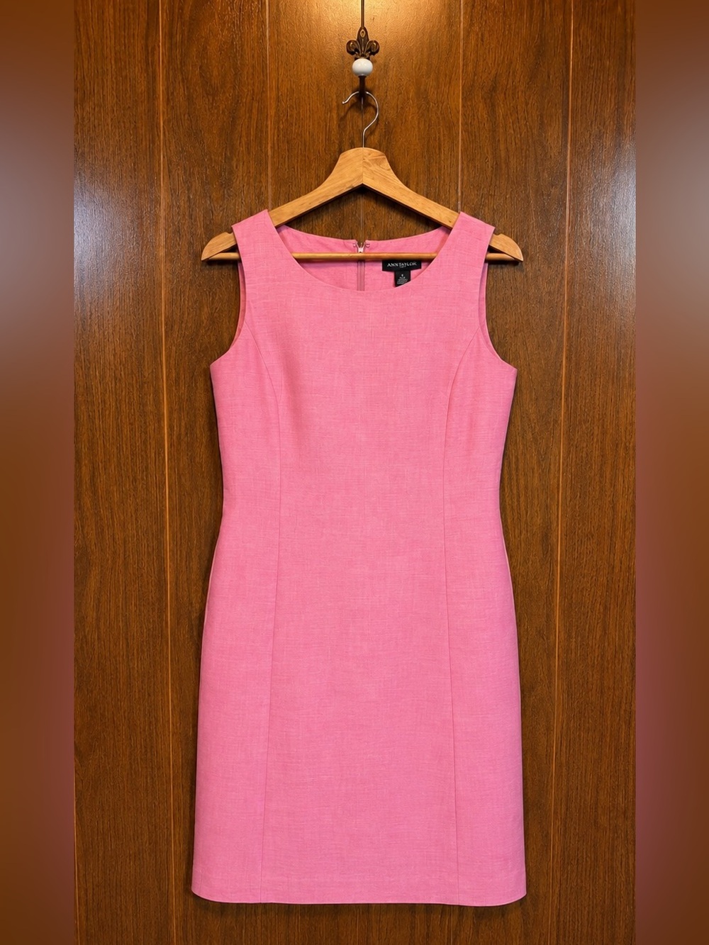 Ann Taylor Hot Pink Sleeveless Sheath Dress